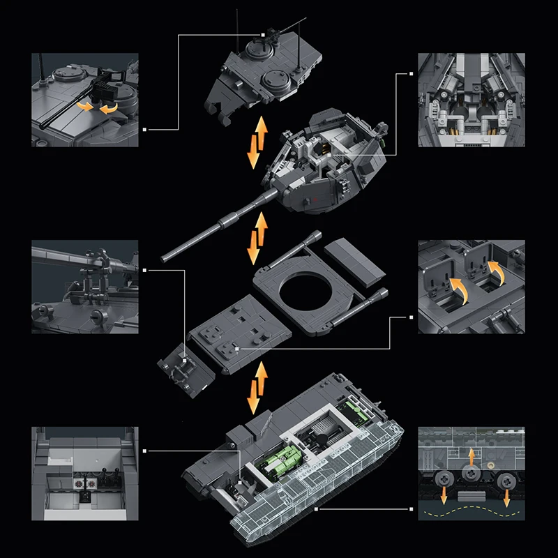 2165PCS FV215 Tank Destroyer B - đánh giá và giá Lego Compatible Military Tank